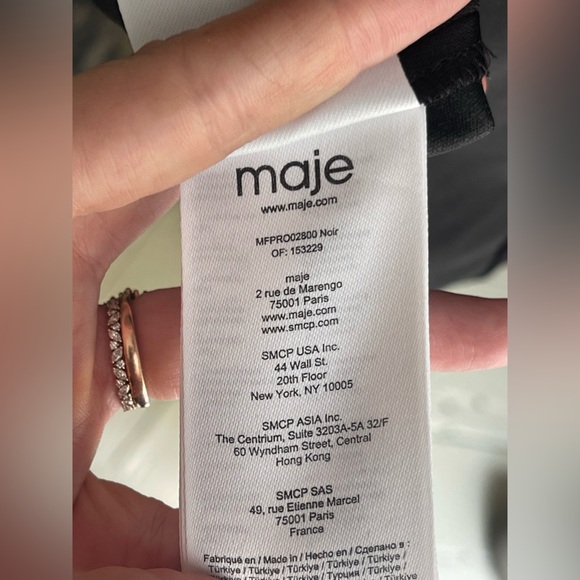 NWT Maje Black Bandeau Mini dress with cut-outs Size M - Picture 14 of 16